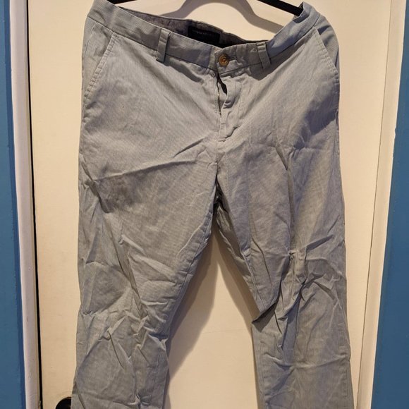 Blue and White Pinstripe Pants from Banana Republic - Picture 1 of 2